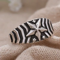 30 silver plated fashion retro star ladies finger open ring promotion jewelry for women birthday gift