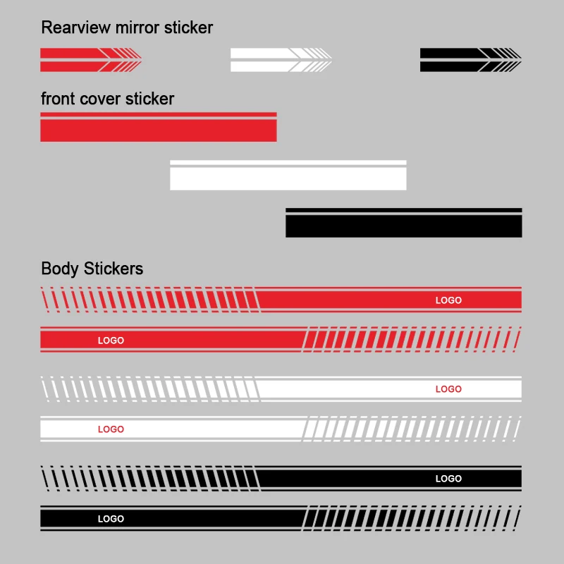 

Car Stickers And Decals For Hyundai Accent Self-Adhesive Rearview Mirror Auto Body Side Door Vinyl Decal Car Accessories Set