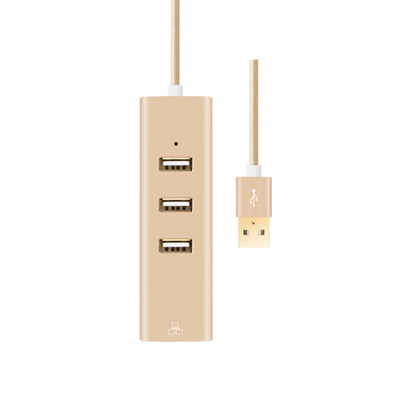 3-портовый КОНЦЕНТРАТОР USB 2 0 с адаптером Ethernet LAN соединительный кабельный