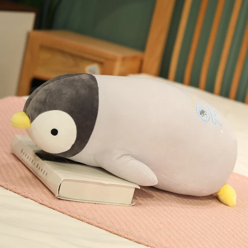

1pc Super Soft 55/80CM Plush Lying Penguin Pillow Stuffed Animals Penguin Toys Bed Sofa Cushion Kids Sleeping Peluche Nice Gift