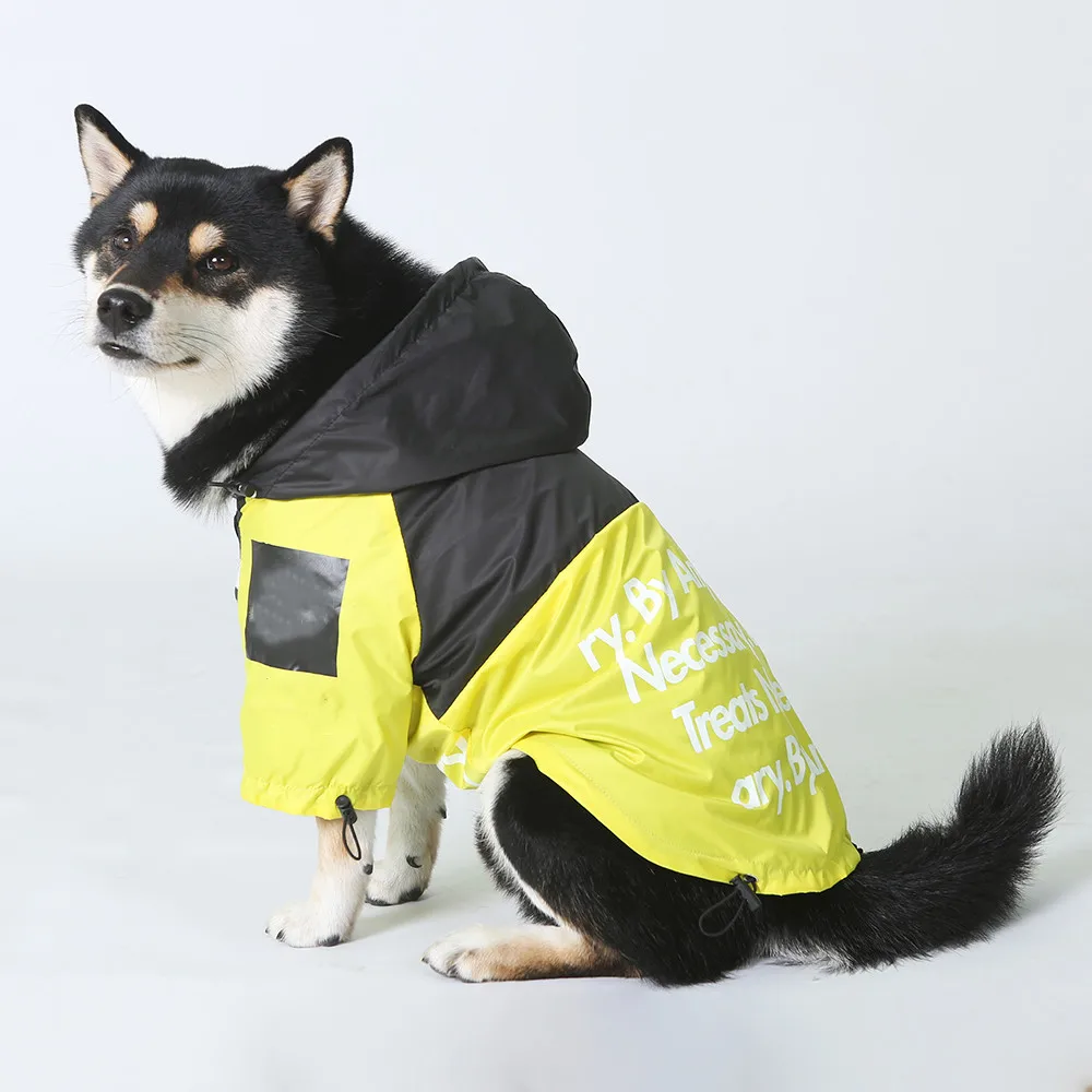 

Собака Дождевик куртка одежда с защитой от ветра кошка собака зимняя куртка модный тренд Refle Водонепроницаемый Светоотражающие для домашни...