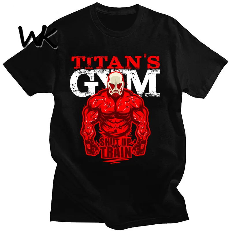 

WK T-Shirts Attack on Titan Japanese Streetwear Short Sleeve T Shirt Men Women Cotton Anime
