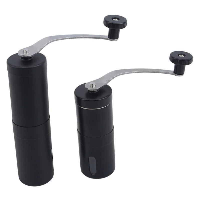 Кухонная Портативная Черная ручная кофемолка из нержавеющей стали конусная с