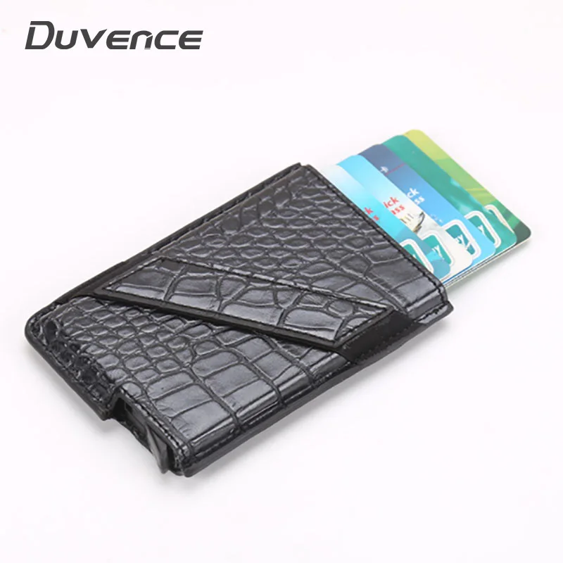 Противоугонный мужской держатель для кредитных карт из искусственной кожи с