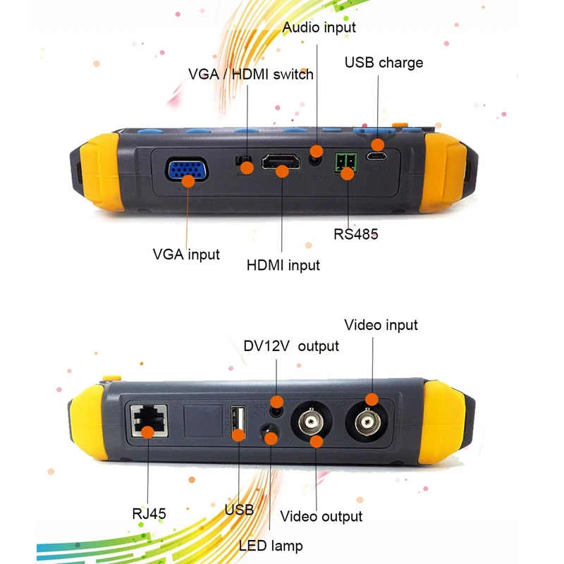 5 дюймов Tft ЖК-дисплей Hd 5Mp Tvi Ahd Cvi Cvbs аналоговый безопасности Камера Тестер монитор
