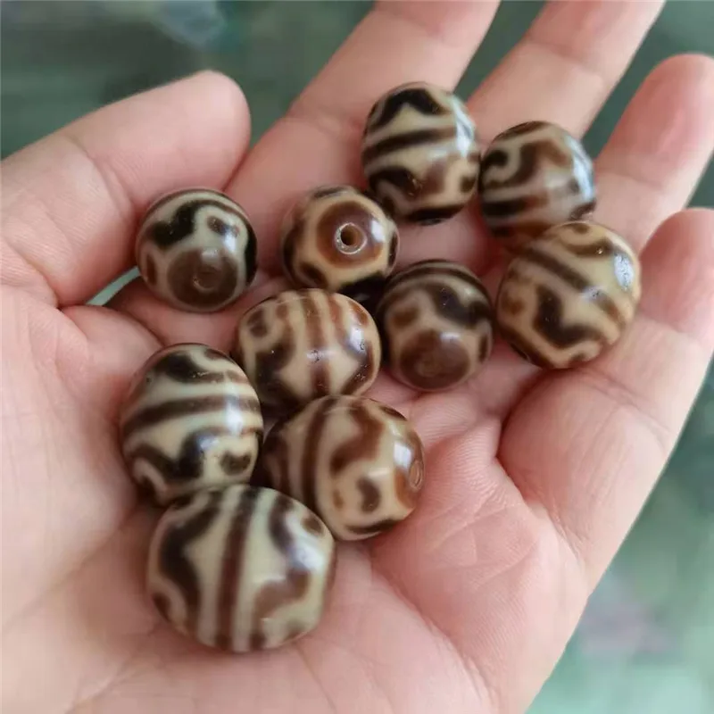 

10pcs/lots Magic Natural Agate Stone Daluo Tibetan Dzi Beads 16mm*20mm Bracelet and Necklace making Free Shipping