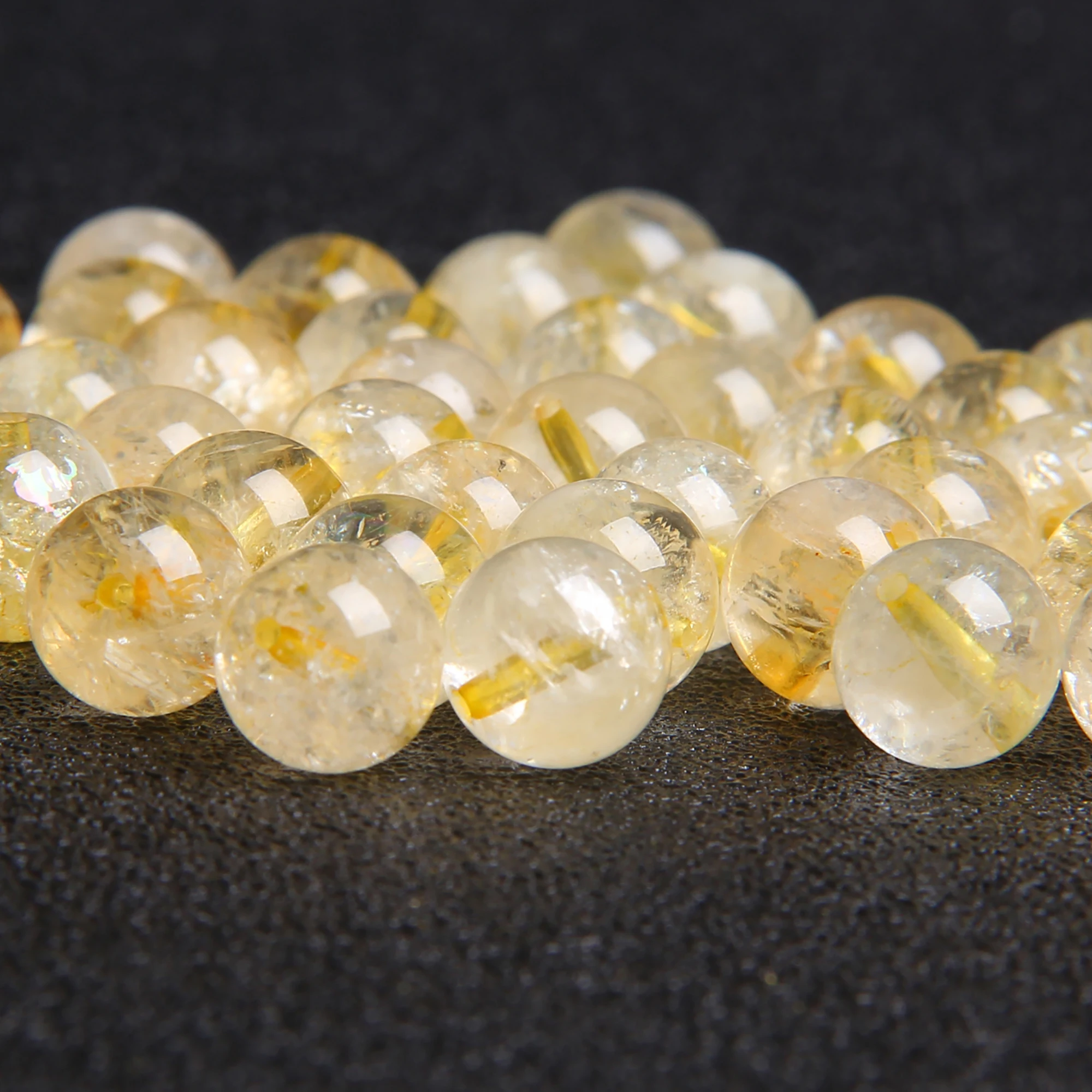 Оптовая продажа бусины из натурального камня цитрина высокого качества 6 8 10 мм