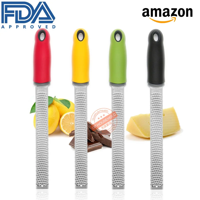 

Amazon New 304 Stainless Steel Multi-Functional Chocolate Cheese Grater Chip Knife Lemon Ginger Planer Color Box Brush