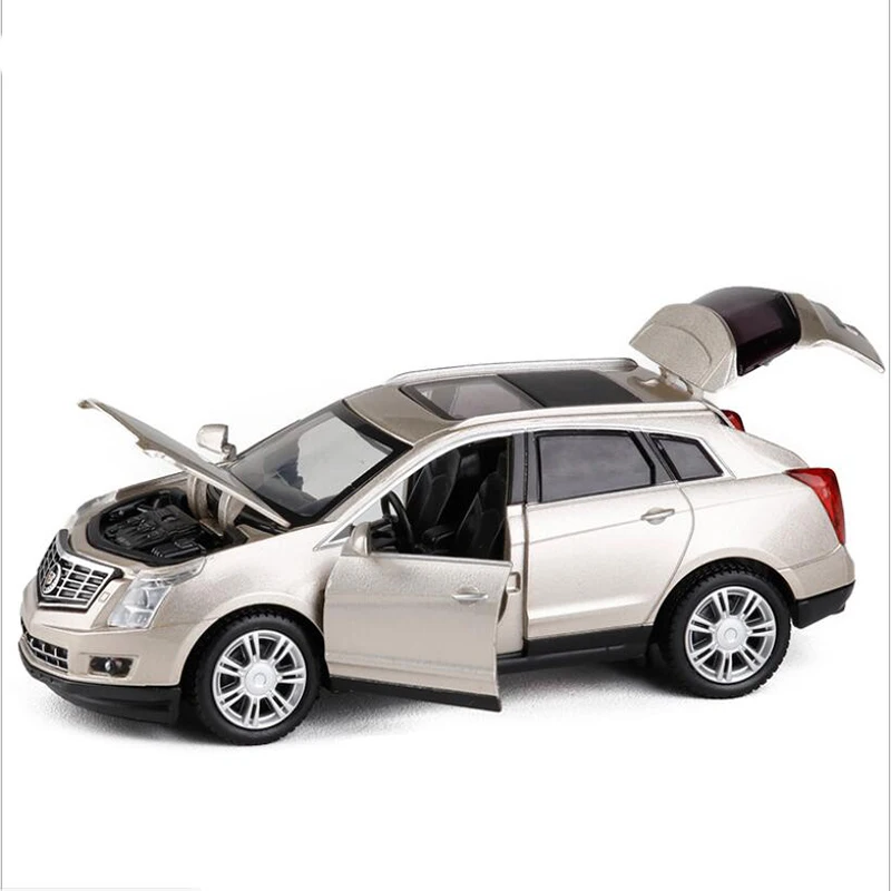1:32 Scale Cadillac SRX литая игрушка из сплава автомобиль откатный звук и светильник