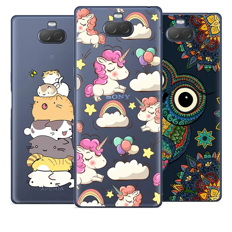 Противоударный чехол-накладка для телефона SONY Xperia 20 цветной чехол с рисунком