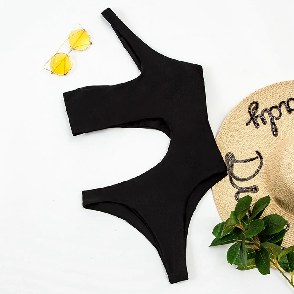 

Women Swimwear Hollow Out Bodysuit Push Up Monokini Solid Bathing Suit Beachwear Swimming Suit 2021 New Sexy One Piece Swimsuit