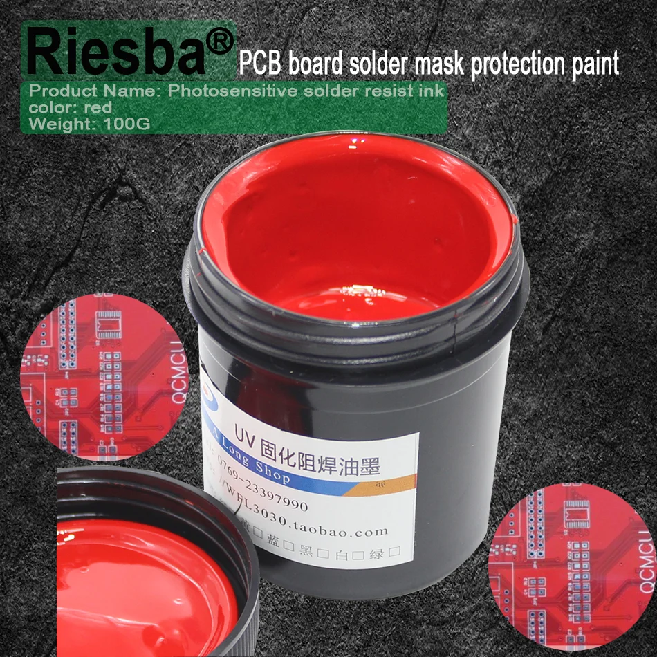 5Pc UV Photosensitive Inks Green PCB Curable Solder Resist Ink Mask Paste (black red blue white green) | Инструменты