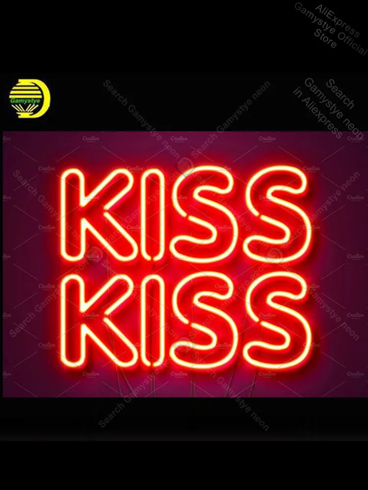 

Neon Sign for Kiss neon Light Sign Home Love decorate Windower Bedroom Store Display Beer Sign neon lights for rooms icons light
