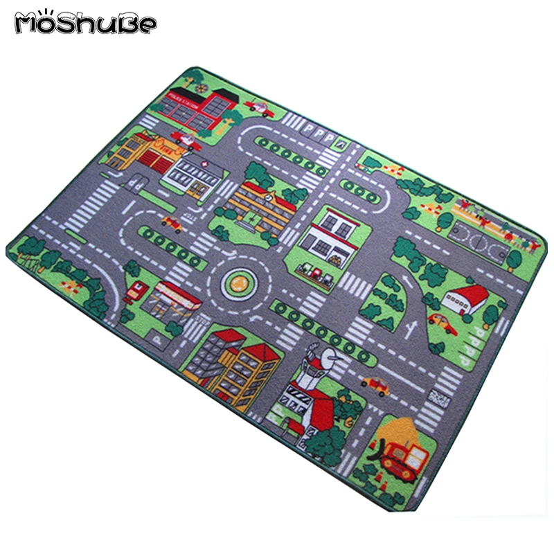 Детский коврик Green Town Road, 80x120 см, автомобильные гоночные детские игровые коврики, развивающие игрушки для детей, коврик для спортзала, игры, мягкий пол, декор для комнаты