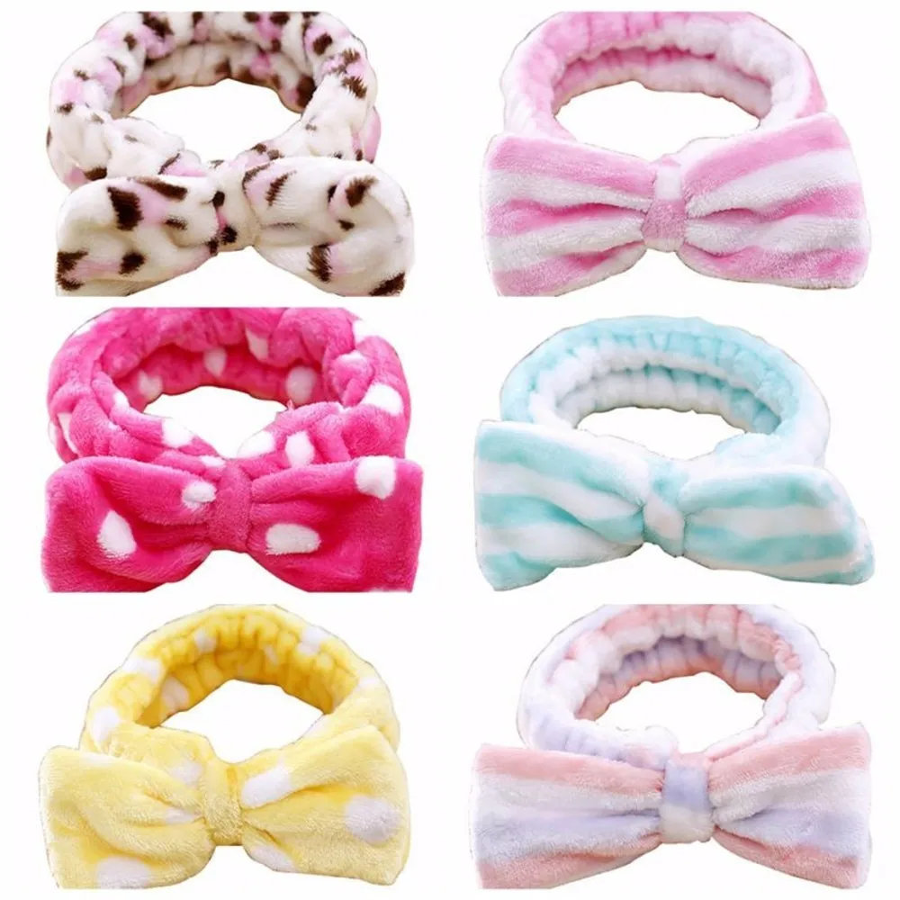 Мягкая эластичная лента для волос с большими заячьими ушками Коралловая