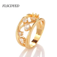 flscdyed luxury shining zircon wave shape rings for women crystal engagement wedding female ring 2022 trend girls jewelry gift