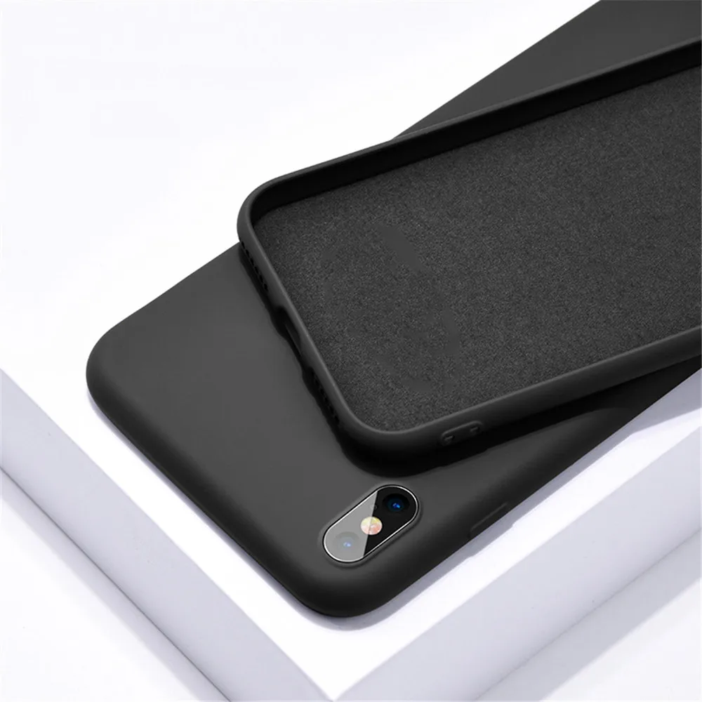 Жидкий силиконовый чехол для телефона для iPhone 11 Pro Max XR XS X чехол s резиновый мягкий карамельный чехол для iPhone 6 6S 7 8 Plus чехол s