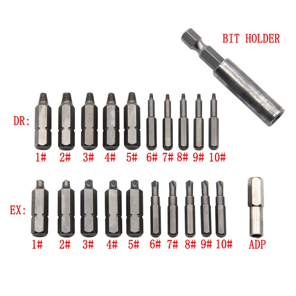 

Damaged Screw Extractor Set 22/33 Pcs Stripped Screw Extractor Set for Screws Remover LB88