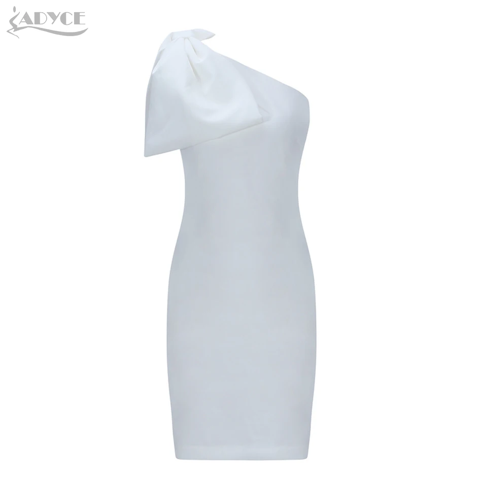 Женское короткое вечернее платье ADYCE черное без рукавов с одним открытым плечом и