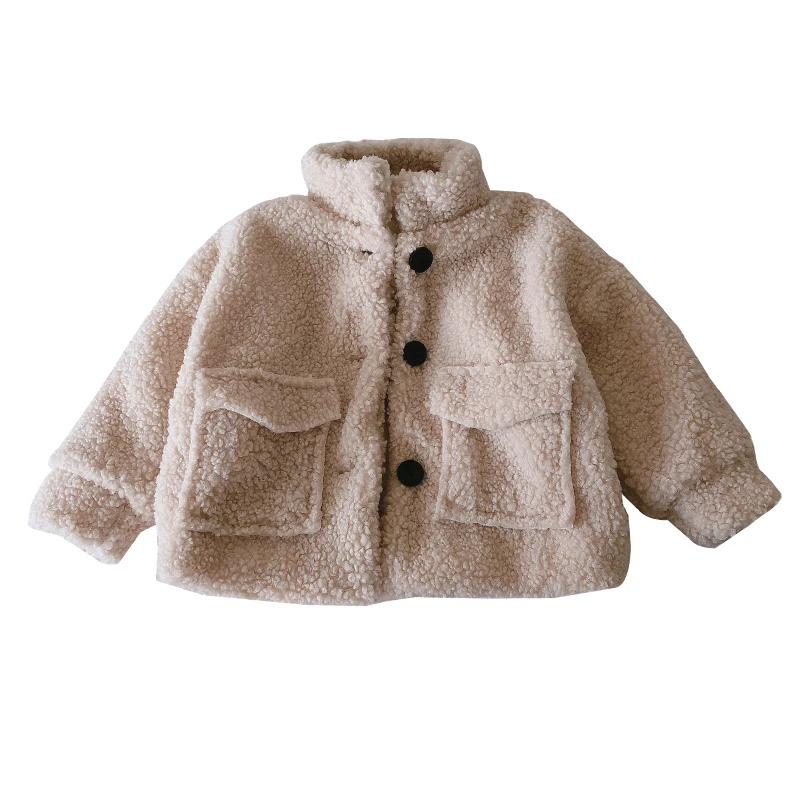 

2-6 Years Winter Girls Thick Warm Fleece Coat Baby Kids Children Long Sleeve Jacket Outerwear