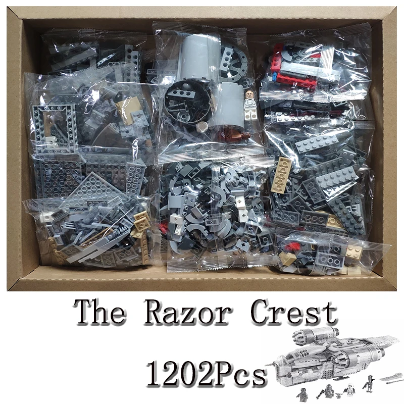 

IN STOCK Star Building Blocks Spaceship The UCS Razor Crest Compatible 75292 Toys 1023Pcs Bricks Kids Children Christmas Gifts