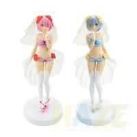 anime relife in a different world from zero rem ram wedding dress figure model toy no box