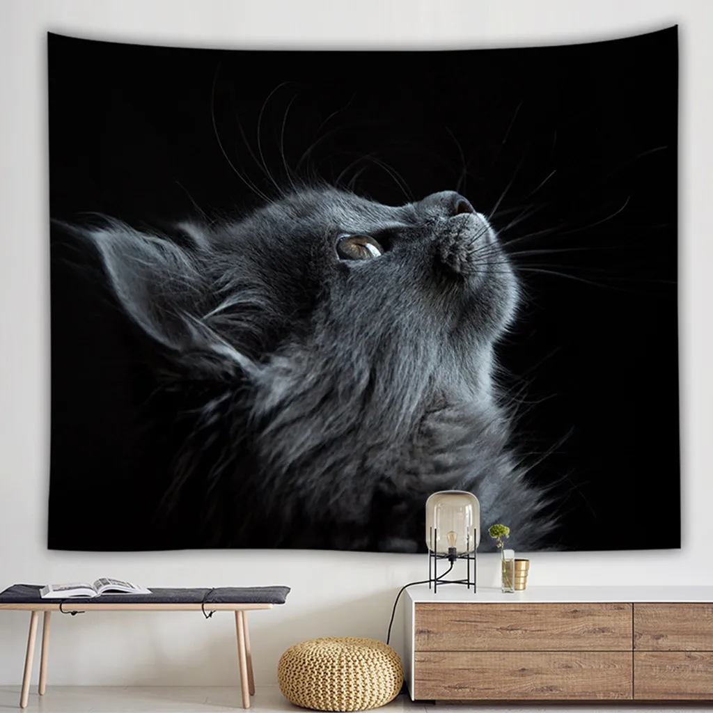 Гобелен для домашнего животного с изображением кошки настенный диван покрывало