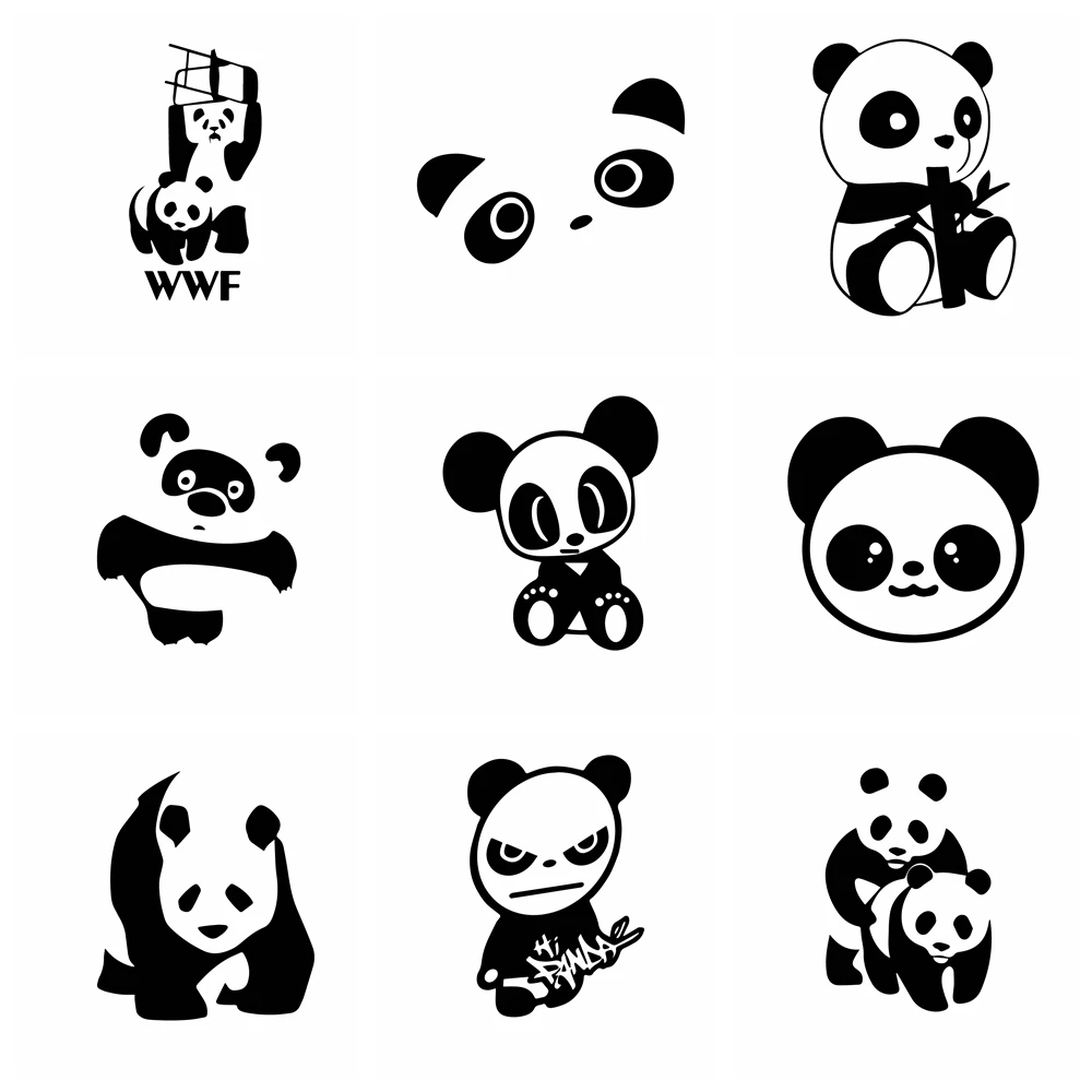 Горячая Распродажа панда наклейки для автомобиля и надписи забавная виниловые