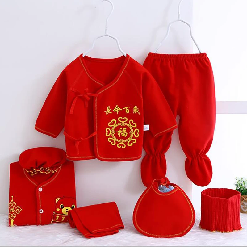 

Newborn Clothes Suits Cotton for Baby Girls Boys clothing Sets Autumn Spring Summer Toddler Set 7pcs/set