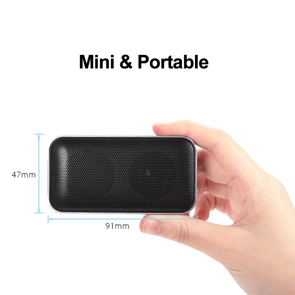 

Wireless Outdoor Portable Bluetooth Speaker subwoofer Ultra-thin Small Steel Gun Gift Mini HIFI Pocket Speaker Caixa De Som