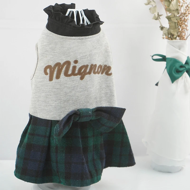 

Весенне-осенне-зимнее платье для собак, юбка для кошек и щенков, женская одежда, украшение Для Пуделя из померанского мальтского бишона