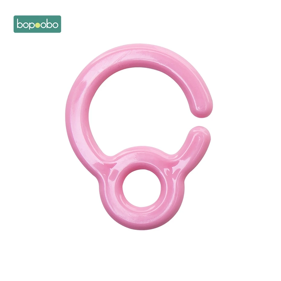 Pink hook Bopoobo 10 шт. детская коляска Аксессуары Пластиковые Прорезыватели кольцо звенья для игрушка на коляску крючок для пустышки Diy фиксаторы детский Прорезыватель - Цвет: Pink hook