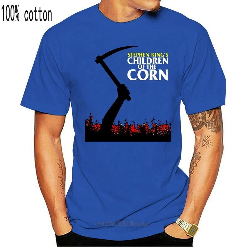 

New CHILDREN OF THE CORN Movie Poster T Shirt Red All Sizes High Quality Custom Printed Tops Hipster Tees T-Shirt