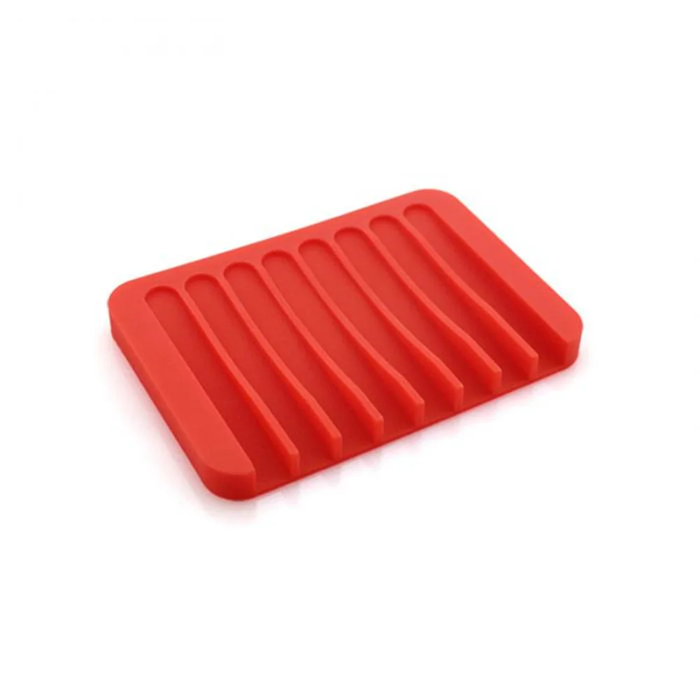 

Reusable Drain Soap Dish Eco-friendly Soft Silicone Bathroom Plate Holder Tray Storage Case soap Rack