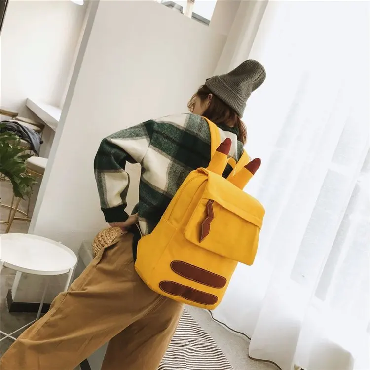 Японский Забавный каваи мультфильм Аниме Пикачу mochila Тоторо bolso рюкзак студенческий холст школьная сумка Подростковая сумка