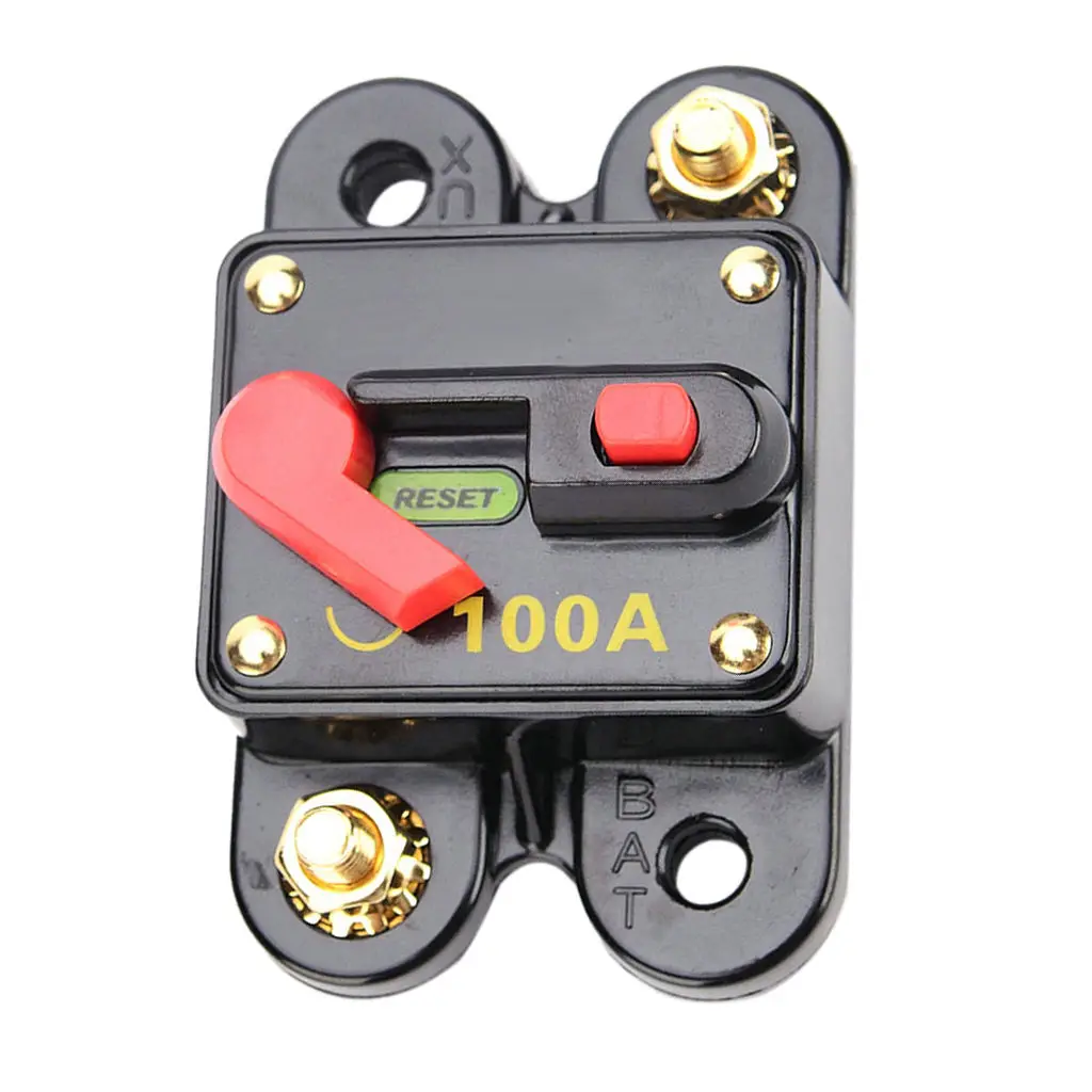 

100 Amp Manual Reset Circuit Breaker Switch 12V 24V Car SUV Marine Boat