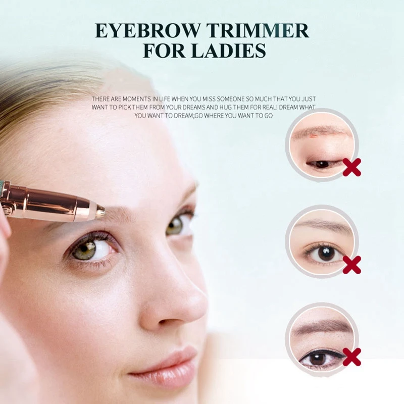 

Eyebrow Trimmer Electric USB Charging Eye Brow Epilator Mini Shaver Razors Portable Facial Remover Depilator