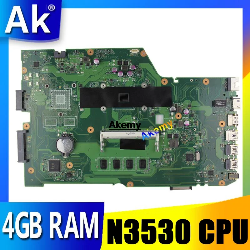 AK X751MA 4G/N3530/AS 4 ГБ ОЗУ 90NB0610-R00030 материнская плата REV2.0 для ASUS X751MA X751M X751MD Материнская плата ноутбука протестирована