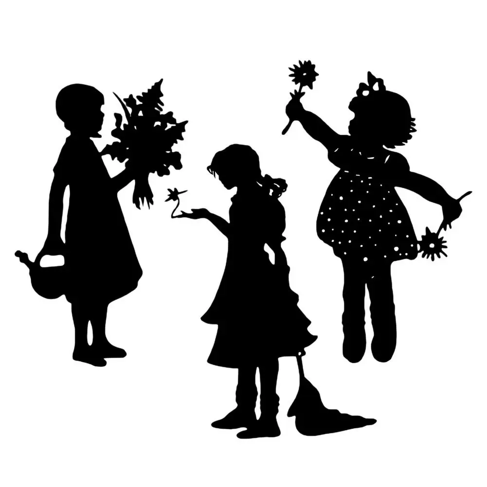 Metal Branch Unflower Girl Garden Decoration Sign Home Lawn Yard Decor Art Sculpture Garden Statue Autumn Decoration Halloween