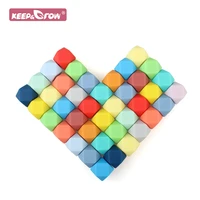 10pcs silicone beads hexagon 14mm mini pearl teething chew necklace charm baby rodent teether food grade bpa free silicone beads