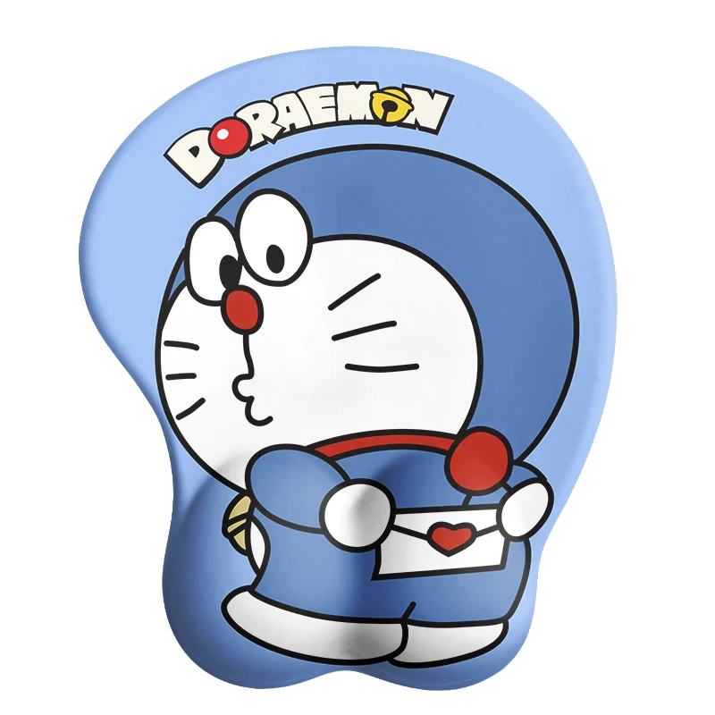 

Скользящий коврик для мыши Doraemon с мультяшным рисунком, силиконовая подставка для запястья, 3d груди, запястья