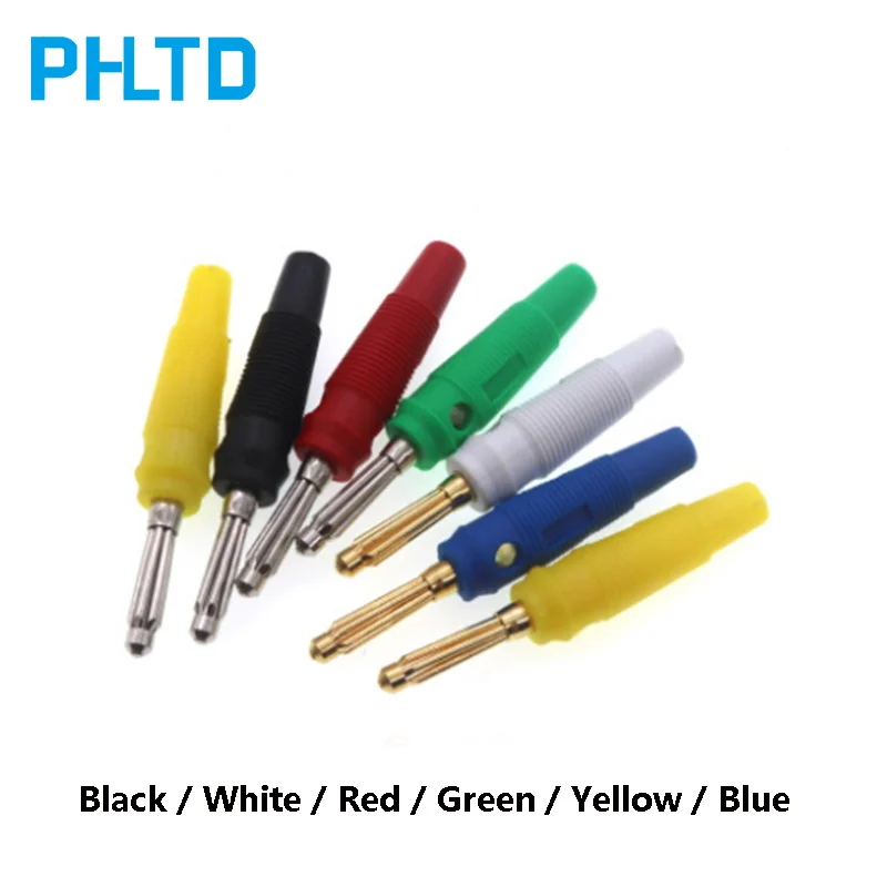 Разъем 4 мм разъем типа &quotбанан&quot вилка медная Сварка Бесплатная Штабелируемая