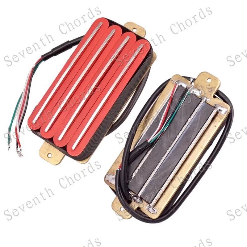 1 шт. Лидер продаж Рельс 2-двойное лезвие электрогитары хамбакеров 4 провода Пикап