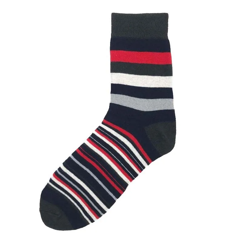 10 парт/лот классические цветные толстые и тонкие полосатые мужские носки