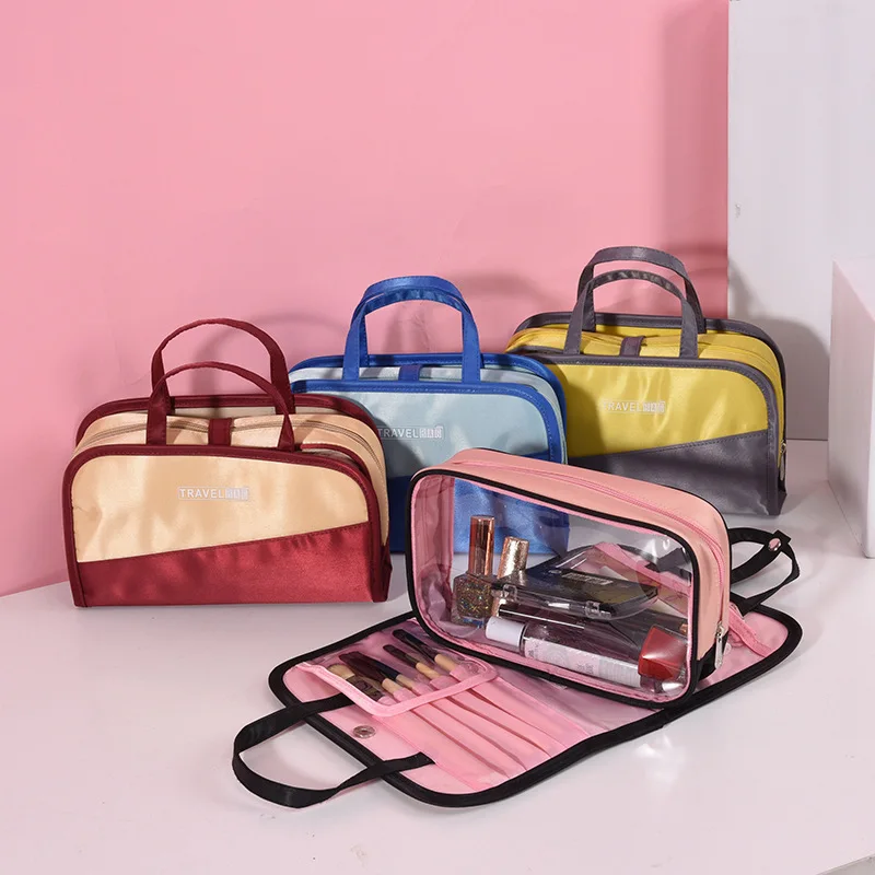 

High Quality Make Up Bag Hanging PVC Cosmetic Bags Waterproof Large Travel Beauty Cosmetic Bag Personal Hygiene Bag Organizer