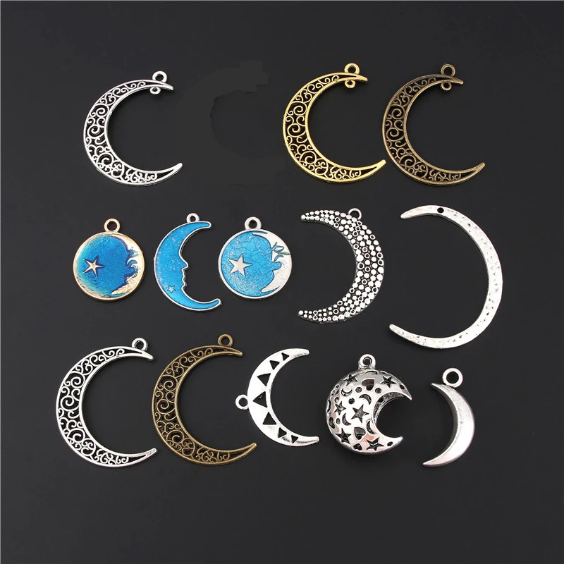 13 шт. разноцветные серебряные подвески в виде Вселенной звездного неба|Шармы| |