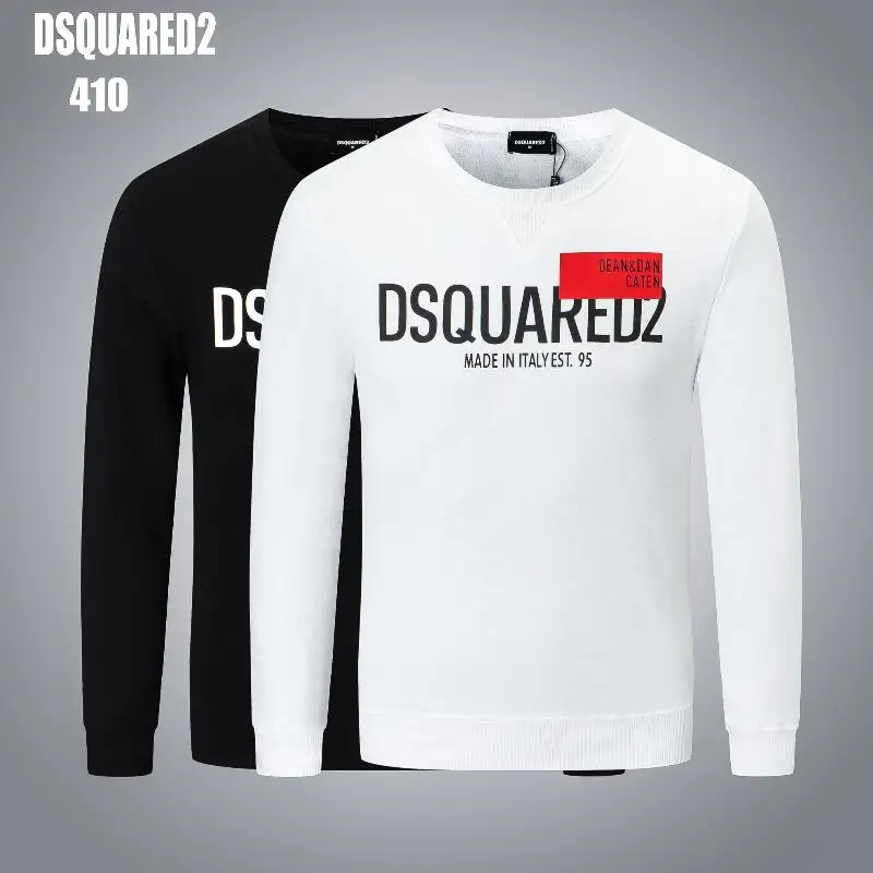 

Осень-зима 2021 Dsquared2 Женская/мужская повседневная свободная толстовка унисекс с принтом 410