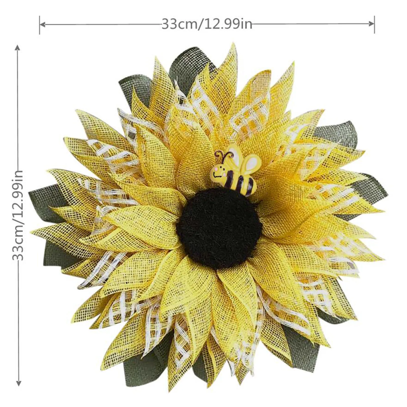 

Simulation Leaf Bee Sunflowerwreath Artificial Garland Hanging Pendants Wedding Lawn Bar Living Room Wall Hanging Bumblebee