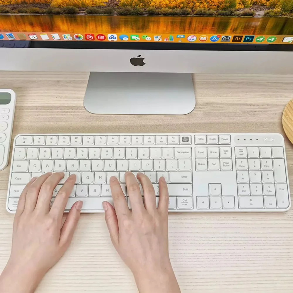 Беспроводная Офисная Клавиатура и мышь MIIIW с одним USB управлением 104 клавиш 2 4 ГГц