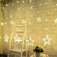 star led curtain string lighting strip 2 5m christmas led lights ac 220v romantic fairy holiday wedding garland party decoration